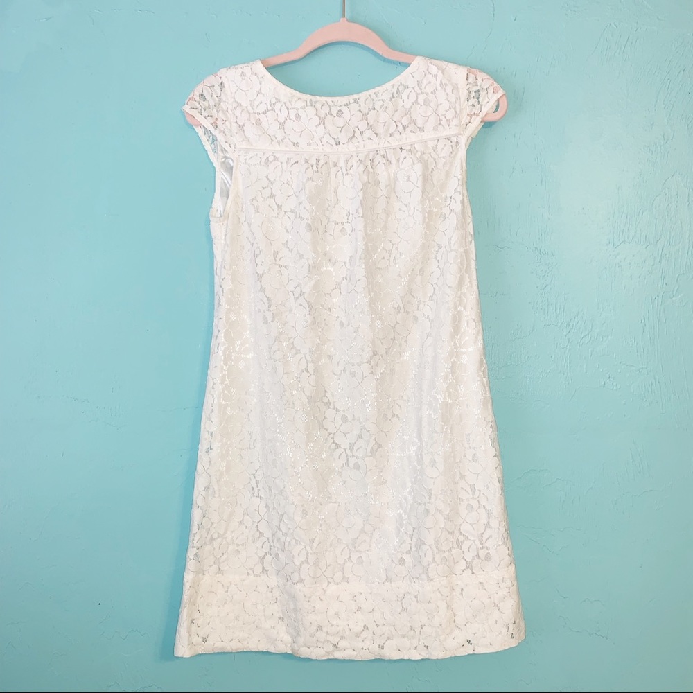Anthropologie Emmelee White Boho Lace Dress Medium
